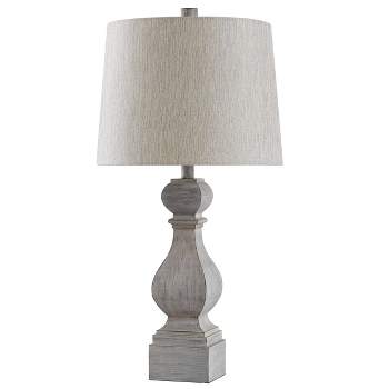 Traditional Baluster Table Lamp Distressed Gray Finish - StyleCraft