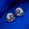 Ross-Simons 0.25 ct. t.w. Blue, Black and White Diamond Love Knot Earrings in Sterling Silver - 3 of 4
