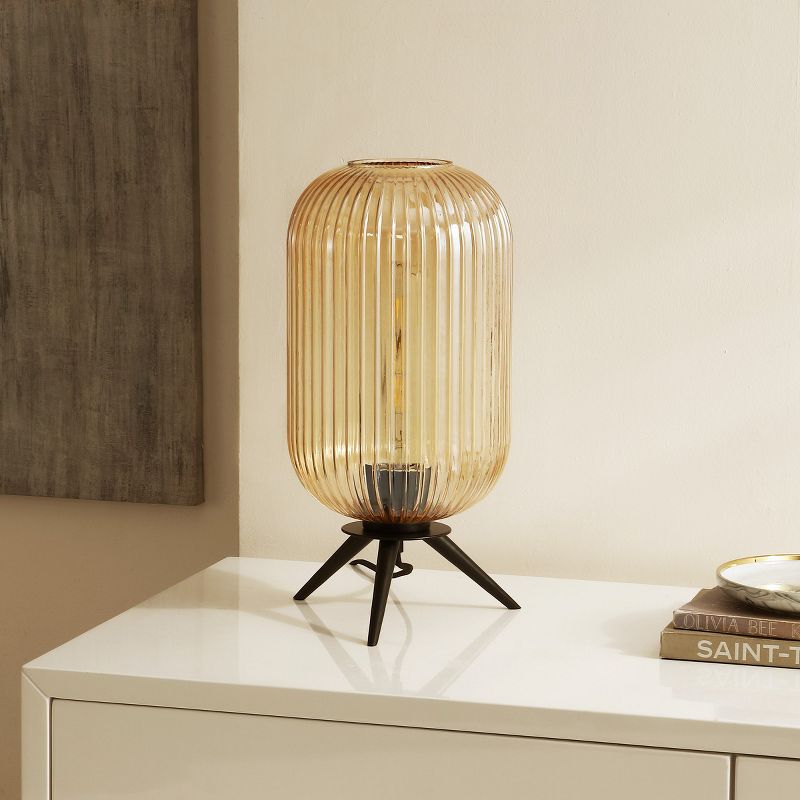 Theiss 16.75 Inch Table Lamp - Amber/Black - Safavieh., 3 of 5