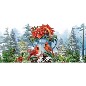 Briarwood Lane Winter Winter Watering Can Mini Mat 22x10 Indoor Outdoor For Winter Doormat - 1 of 3