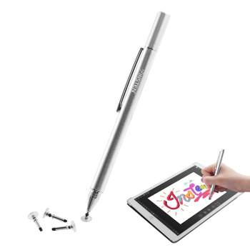 Insten Universal Disc Fine Point Touchscreen Stylus Pen Compatible with iPad, iPhone, Chromebook, Tablet, Samsung, Touch Screens, Silver