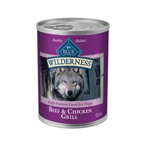 Blue Buffalo Wilderness High Protein, Natural Adult Wet Dog Food with Beef & Chicken Grill - 12.5oz - 1 of 4