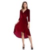 Women's Velvet V-Neck Formal Cocktail Party Dress - 2 of 4