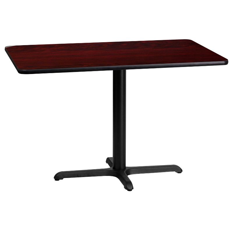 Flash Furniture 24'' x 42'' Rectangular Laminate Table Top with 23.5'' x 29.5'' Table Height Base, 1 of 5