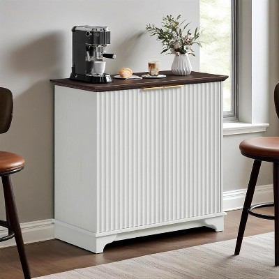 coucheta Fluted Sideboard Buffet Cabinet with Storage, Modern Wood Accent Cabinet with Shelves, Console Table for Kitchen, Dining, Entryway, Hallway