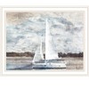 HomeRoots Sailboat on Water White Framed Print Wall Art - 4 of 4