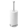 iDESIGN York Metal Toilet Tissue Roll Reserve Brushed Stainless Steel and Chrome: Freestanding Dispenser, 16.3" Height - 3 of 4