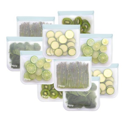 Clear Reusable Leak-proof Food Storage Bags - 10 Pack