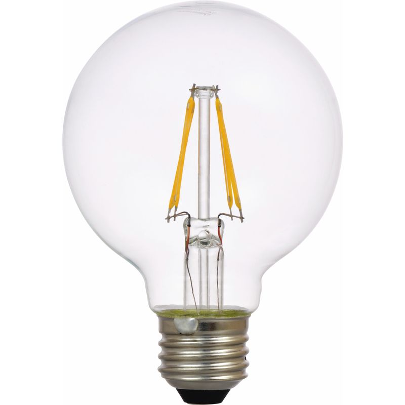 Sylvania Natural G25 E26 (Medium) LED Clear Bulb Soft White 40 Watt Equivalence 2 pk, 1 of 2