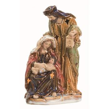 Transpac Ceramic Multicolored Christmas Light Up Painted Nativity Decor