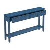 60" Modern Slim Console Table with 4 Drawers,Bottom Shelf & Tall Legs for Entryway,Hallway,Foyer-Baofuwish - 3 of 4