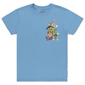 Mens Looney Tunes Classic Shirt - Looney Tunes Marvin Tee - Space Jam 90’s Front and Back T-Shirt - 1 of 4