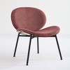 Mid-Century Modern Shell Chair Single Side Chair Tripod Black Leather Lounge Chair - 3 of 4