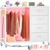Aheaplus Dressers with Clothes Rack, Charging Station and Led Light, 4 Drawers Dresser for Bedroom - 4 of 4