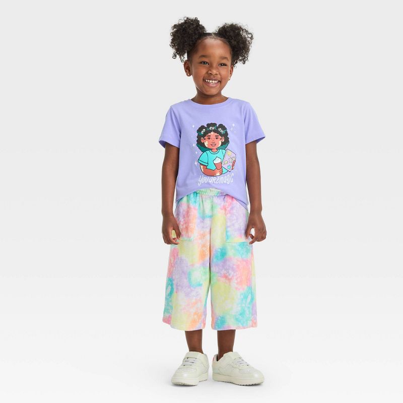 Toddler 'You Are Magic' Short Sleeve T-Shirt - Cat & Jack™ Lavender, 4 of 5