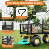 3-in-1 Heavy-Duty Steel Garden Cart, Garden Wagon,with 10 Inch All-Terrain Tires and Removable Mesh Side Panels,180°Rotating Handle,Metal Yard - 4 of 4