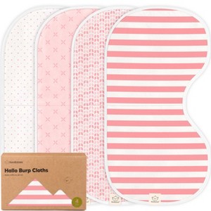 KeaBabies 4pk Hallo Baby Burp Cloths, Organic Cotton Burp Cloth for Girls, Boys, Soft & Absorbent Burping Cloths - 1 of 4