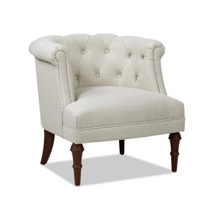 Jennifer Taylor Home Katherine Tufted Accent Chair, Sand Beige Polyester - 1 of 4