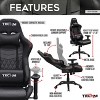 Sport TS-5100 Ergonomic High Back Racer Style PC Gaming Chair, Black - 2 of 4