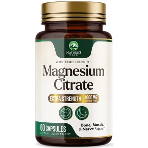 Magnesium Citrate 1000mg Capsules - Extra Strength Magnesium Supplement - 60 Count;120 Count;180 Count;240 Count - 1 of 4
