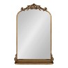 Kate and Laurel Arendahl Functional Mirror with Shelf - Gold, 21x32 - 4 of 4