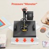 VEVOR Heat Press Machine, 15 x 15 inch, 2 in 1 Heat Transfer Machine with Hat Press, 360° Swing Away T-Shirt Pressing, Black - 4 of 4