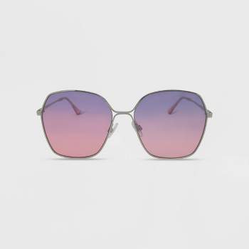 Women's Metal Square Oversized Sunglasses - Wild Fable™ Silver