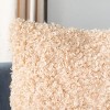 Kalista Shag Pillow - Beige - 20"X20" - Safavieh - 3 of 4