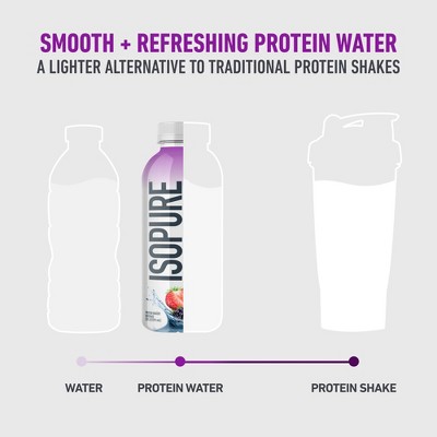 Isopure Ready to Drink Mixed Berry 15g Clear Protein Water with Electrolytes - 4pk/20 fl oz