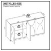 Modern 4-Door Wooden Cabinet With Adjustable Shelves, Wooden Sideboard, Storage Cabinet With Doors And Shelves, Wooden Sideboard-Cuddlewood - 4 of 4