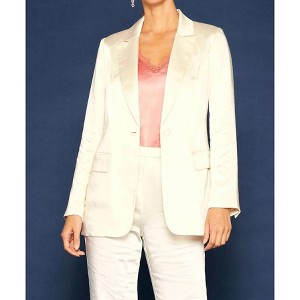 Women's Dull Satin Blazer - SKIES ARE BLUE - 1 of 4