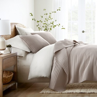 Stripes Floral and Diamonds Quilted Coverlet Set With Shams - Becky Cameron