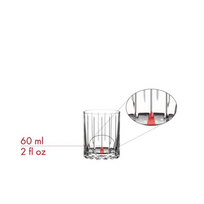 Riedel Clear Fine Crystal Double Rocks Glass Set of 2