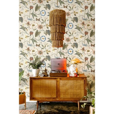 Alabaster Floral Peel and Stick Vinyl Wallpaper Roll