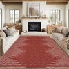 Washable Modern Striped Rug Non Slip Low Pile Rug Soft Geometric Minimalistic Throw Floor Cover Foldable Indoor Carpet for Living Room Bedroom - 2 of 4