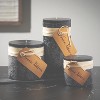 3", 4" & 6" Vance Kitira Black Timber Candle Set of 3 - 3 of 4