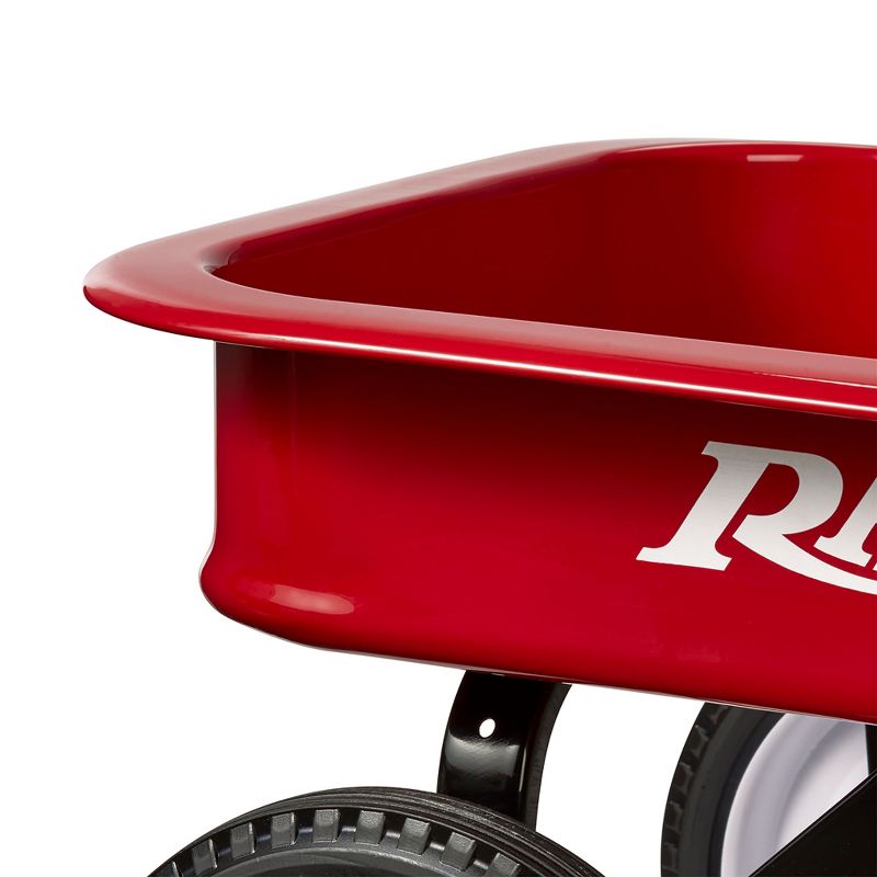 Radio Flyer 18Z 10 Inch Durable Steel Wheels Original Timeless Classic Design Kids Red Wagon with Extra Long Foldable Handle, 4 of 8