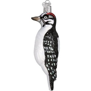 Old World Christmas Blown Glass Ornament for Christmas Tree, Hairy Woodpecker - 1 of 4
