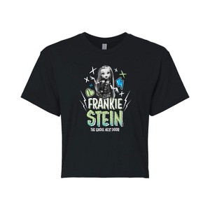 Women's - Monster High - Frankie Stein The Ghoul Next Door Cropped Graphic T-Shirt - 1 of 4