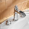 BWE 8 in. Waterfall Widespread 2-Handle 3 Holes Bathroom Faucet With Metal Drain in Spot Resist - 3 of 4