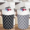 82L Laundry Basket Portable Foldable Home Laundry Storage Bag Cotton Hamper For Kids Toys Storage Dirty Clothes Basket Bag - 2 of 4