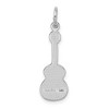 Black Bow Jewelry 14k White Gold Vertical Classical Guitar Charm - 3 of 4