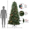 Northlight Real Touch™ Artificial Pre-Lit Slim Dunton Spruce Christmas Tree - 7.5' - Multi-Color Lights - 3 of 4