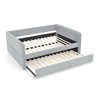 NicBex Boucle Twin/Full Size Daybed with Trundle,Sofa Bed Frame for Bedroom,Living Room,Apartment,Gray - 4 of 4