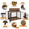 Dog Crate Furniture, Side End Table, Modern Wooden Kennel with Doors, Top Opening and Closing & Bottom Wheels for Medium Large Dogs up to 70 lb - 4 of 4