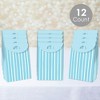 Big Dot of Happiness Blue Stripes - Simple Gift Favor Bags - Party Goodie Boxes - Set of 12 - 2 of 4