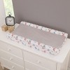 Little Love by NoJo Woodland Meadow Taupe, Sage, Tan and White Forest Friends Super Soft Contoured Changing Pad Cover - 2 of 3