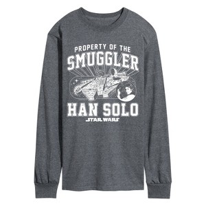 Men's - Star Wars - Property Of The Smuggler Han Solo Long Sleeve Graphic T-Shirt - 1 of 3