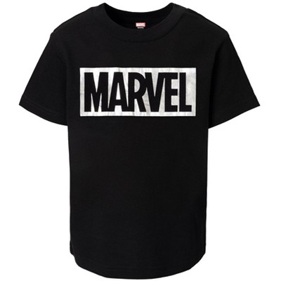 Marvel Avengers Little Boys Graphic T-Shirt Logo Black / Silver 6