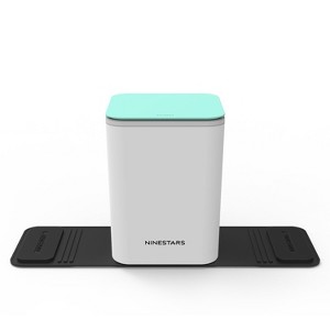 Chery Life Leak-Proof Car Trash Can with Blue Press Lid, Durable ABS Mini Bin for Vehicle - 1 of 4